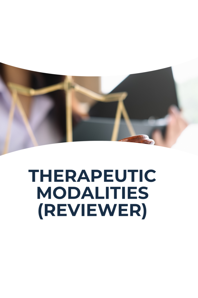 Therapeutic Modalities (Reviewer)