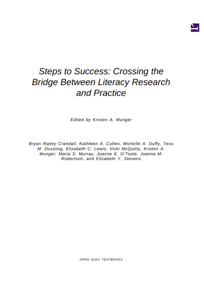 Steps to Success: Crossing the Bridge Between  Literacy Research and Practice
