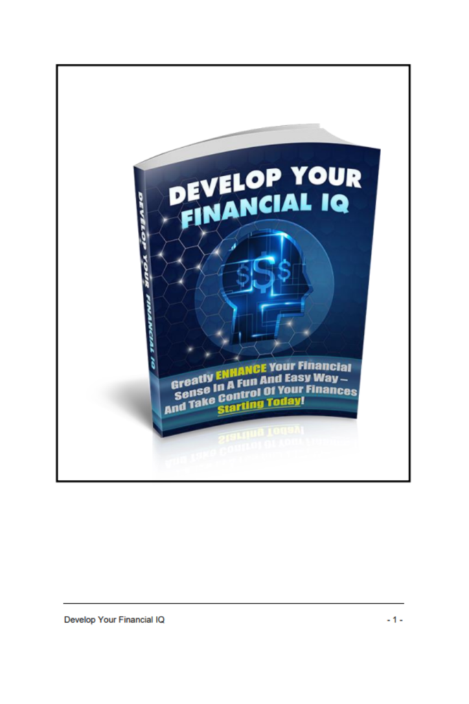 Develop Your Financial IQ