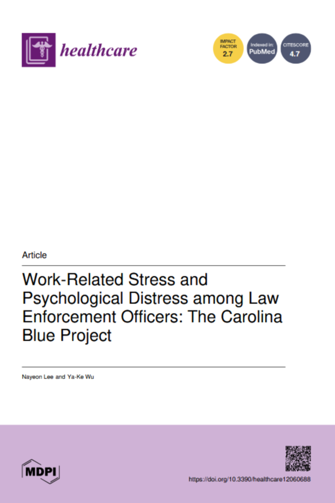 Work-Related Stress and Psychological Distress among Law Enforcement Officers