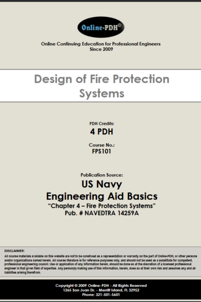 Design of Fire Protection Systems