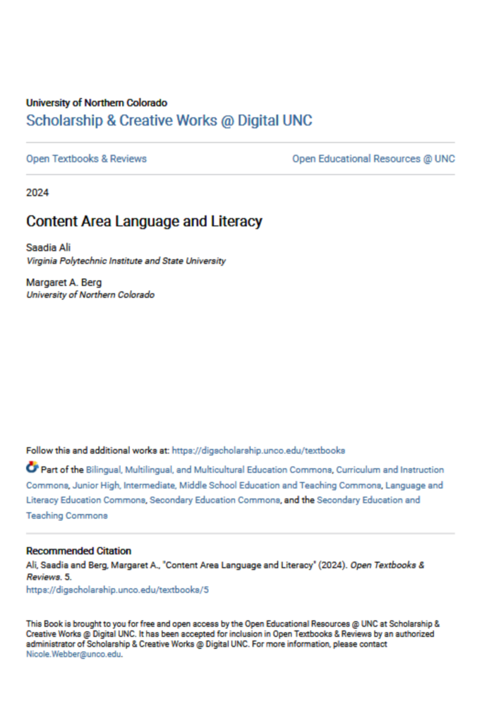 Content-Area Language and Literacy
