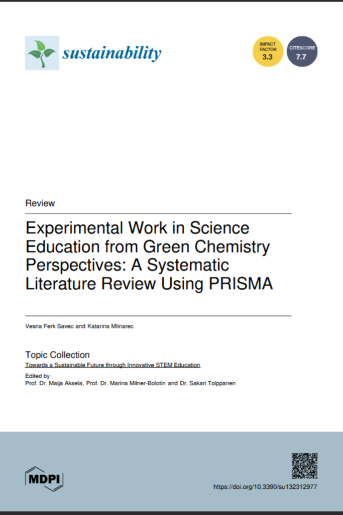 Experimental Work in Science Education from Green Chemistry