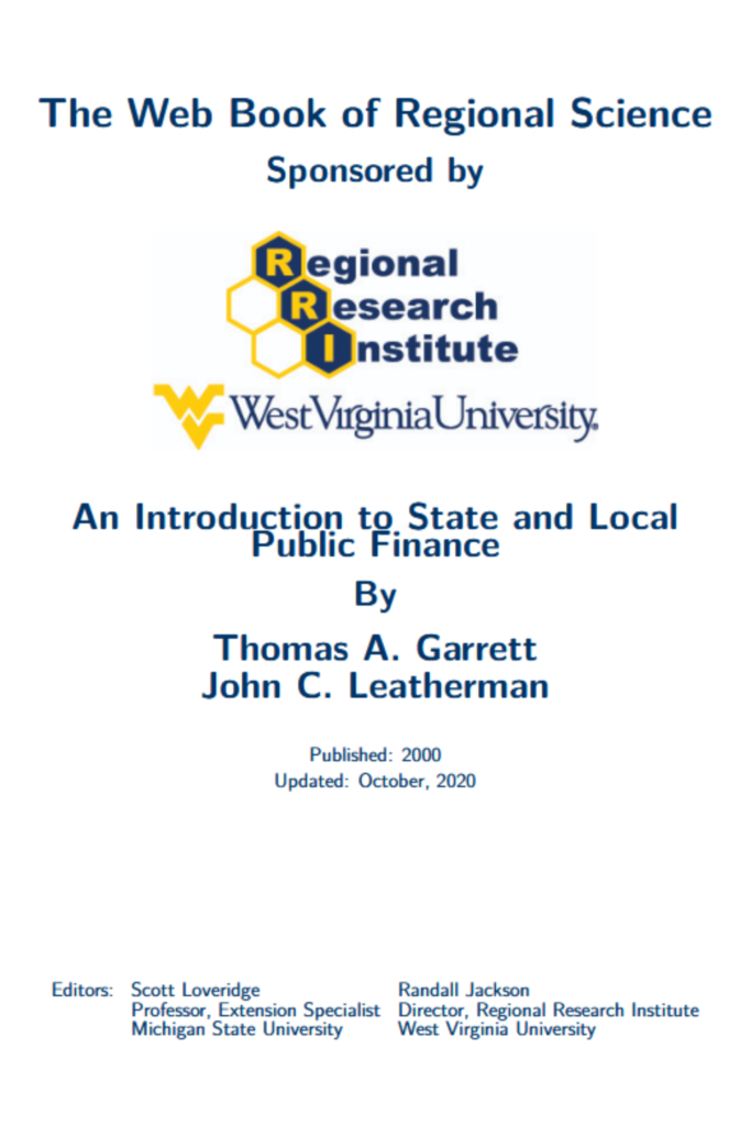 An Introduction to State and Local Public Finance