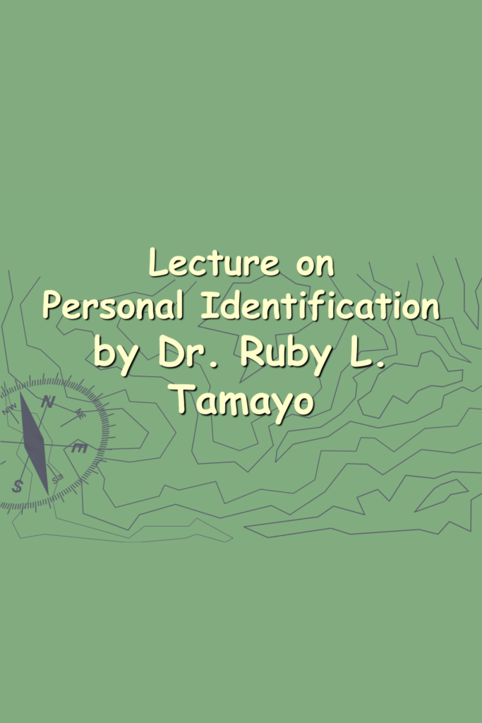 Lecture on Personal Identification