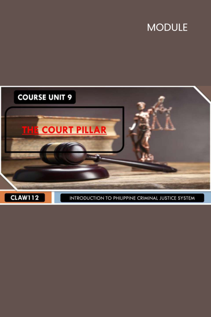 Course Unit 9: The Court Pillar