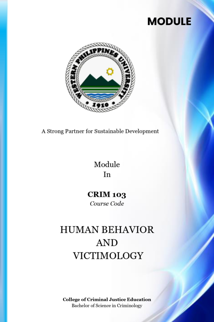 Human Behavior and Victimology (CRIM 103)