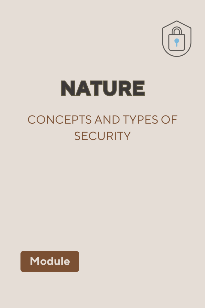 Nature, Concepts and Types of Security