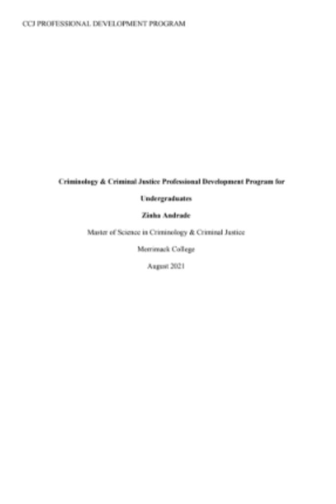 Criminology & Criminal Justice Professional Development