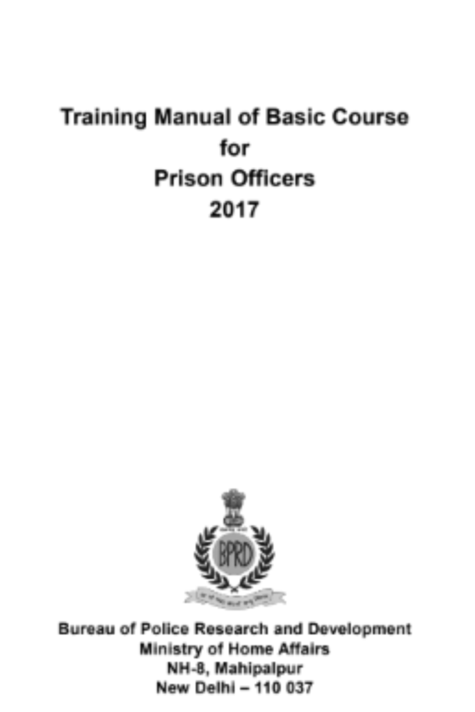 Training Manual of Basic Course for Prison Officers
