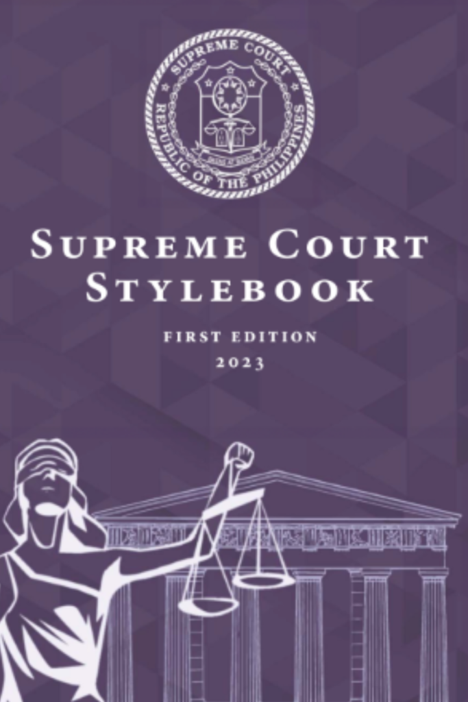 Supreme Court Stylebook — 1st Edition (Philippines)