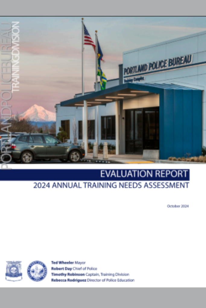 Training Needs Assessment: Police Training Plans (Portland Police Bureau — Training Needs Assessment 2024)
