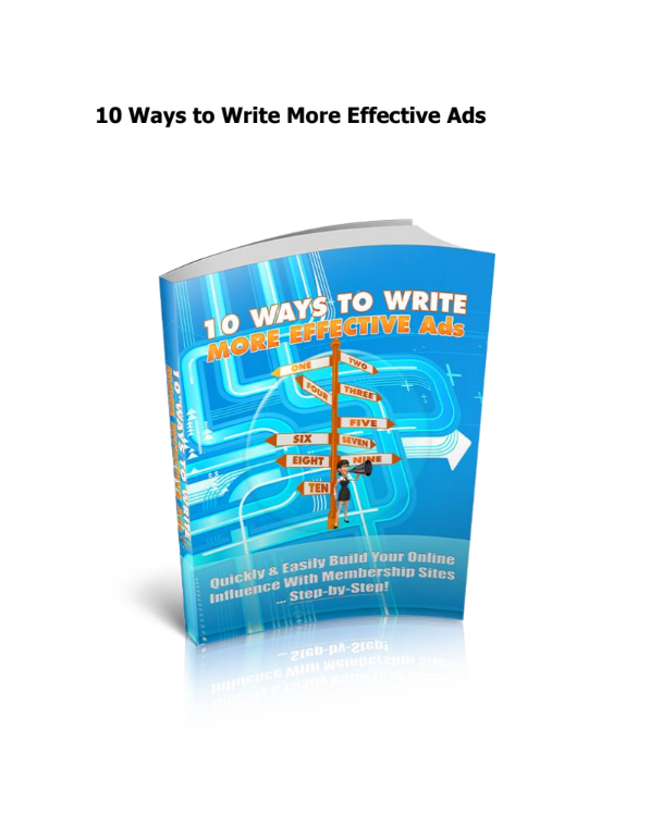 10 Ways to Write More Effective Ads