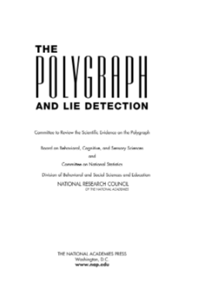 The Polygraph and Lie Detection