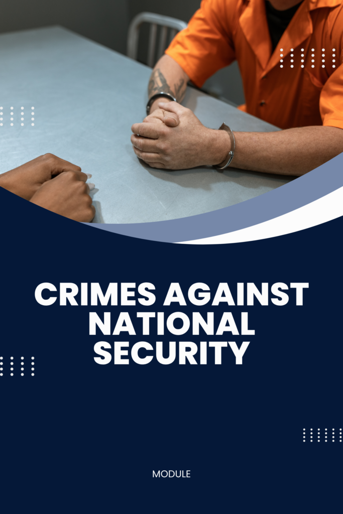 Elements and Notes in Criminal Law, Book II – Title One: Crimes Against National Security