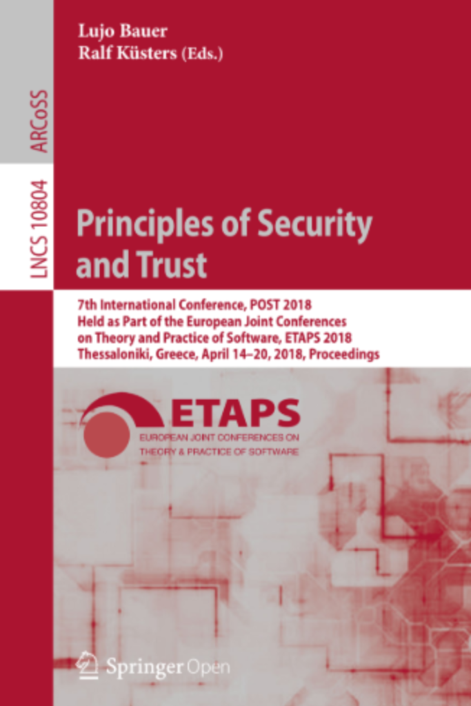 Principles of Security and Trust