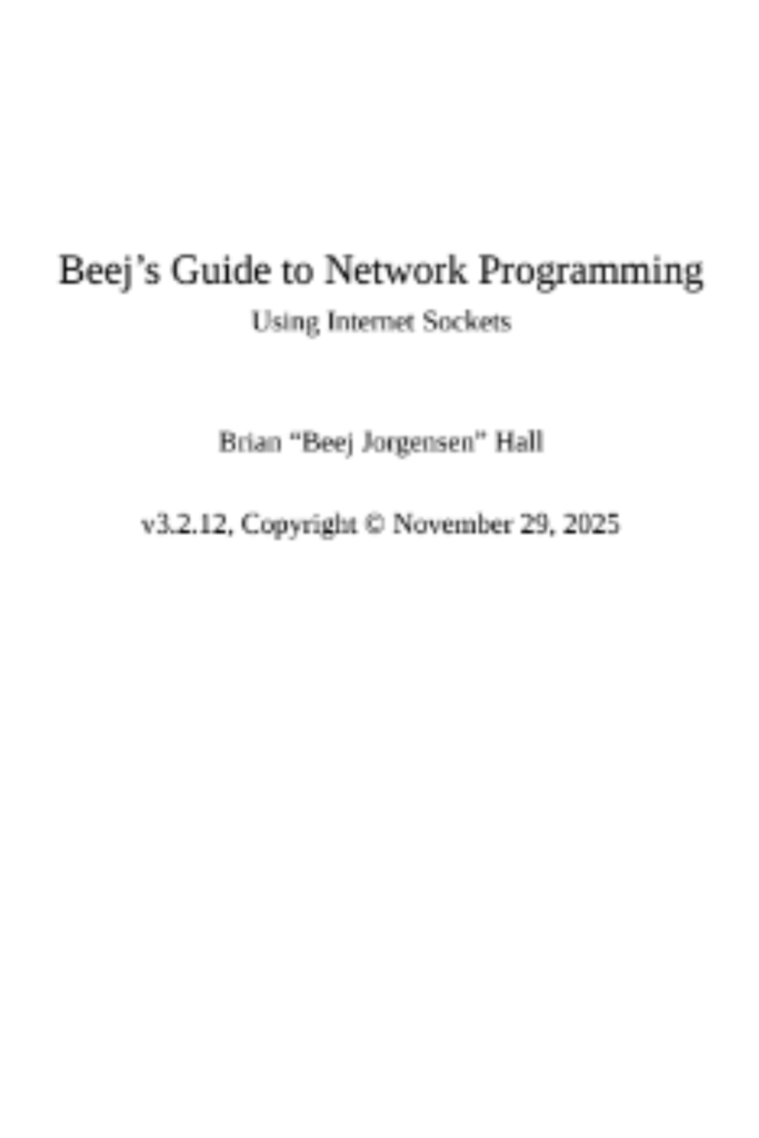 Beej’s Guide to Network Programming  Using Internet Sockets