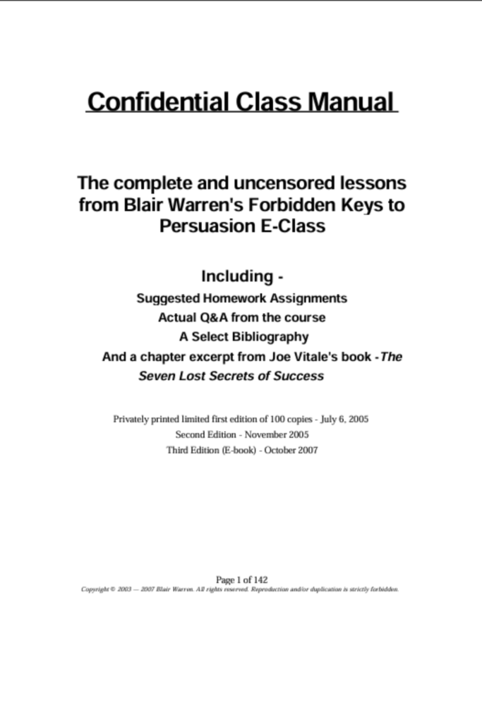 Forbidden Keys to Persuasion