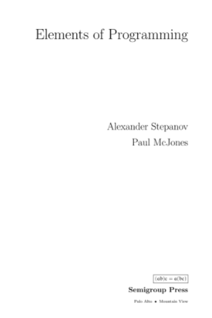 Elements of Programming