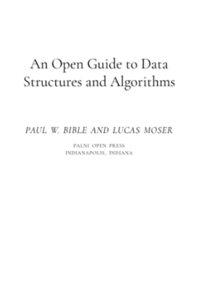 An Open Guide to Data Structures and Algorithms