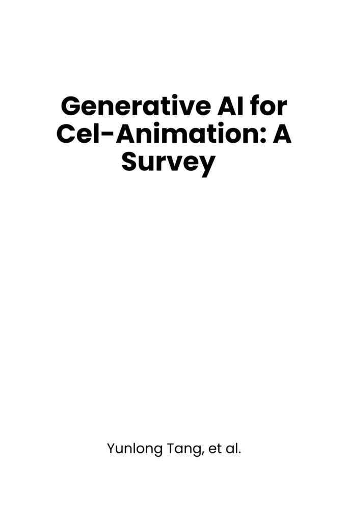 Generative AI for Cel-Animation: A Survey