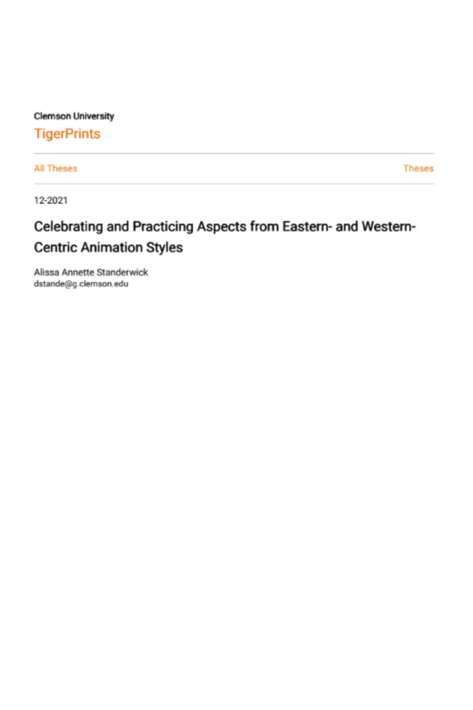 Celebrating and Practicing Aspects from Eastern- and WesternCentric Animation Styles