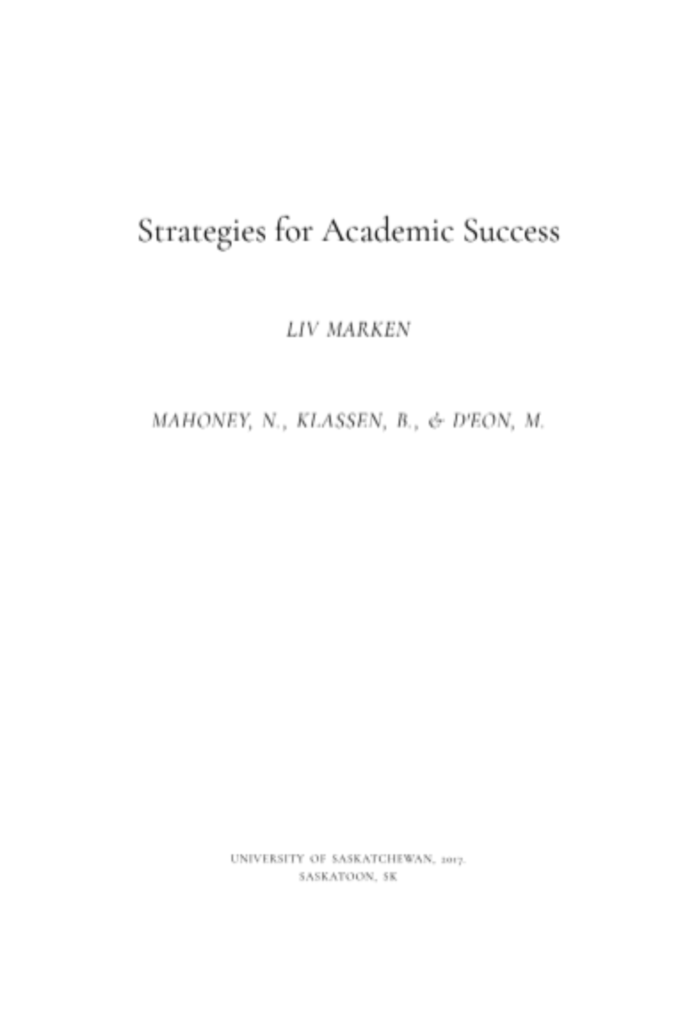 Strategies for Academic Success