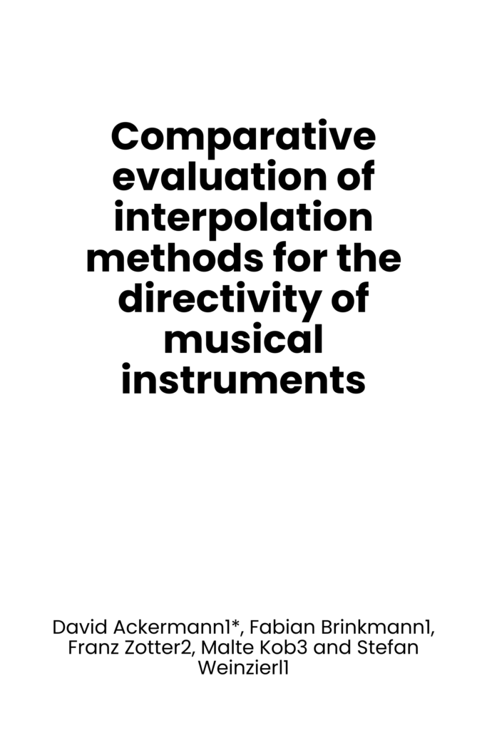Comparative evaluation of interpolation methods for the directivity of musical instruments