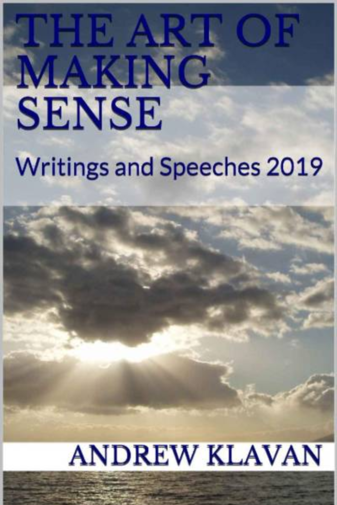 The Art of Making Sense: Writings and Speeches 2019