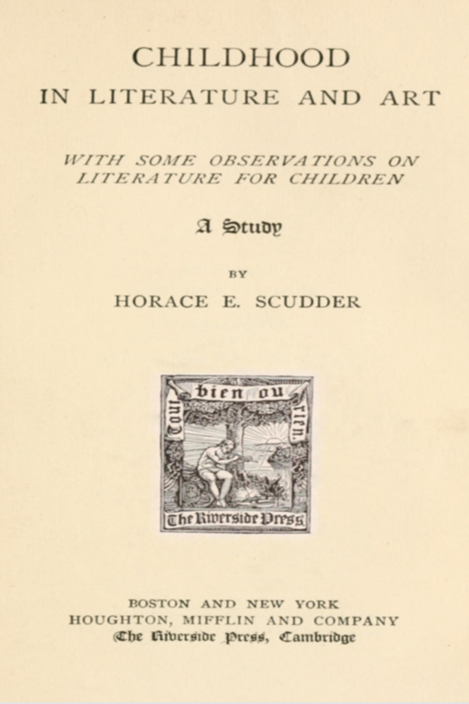 Childhood in literature and art, with some observations on literature for children