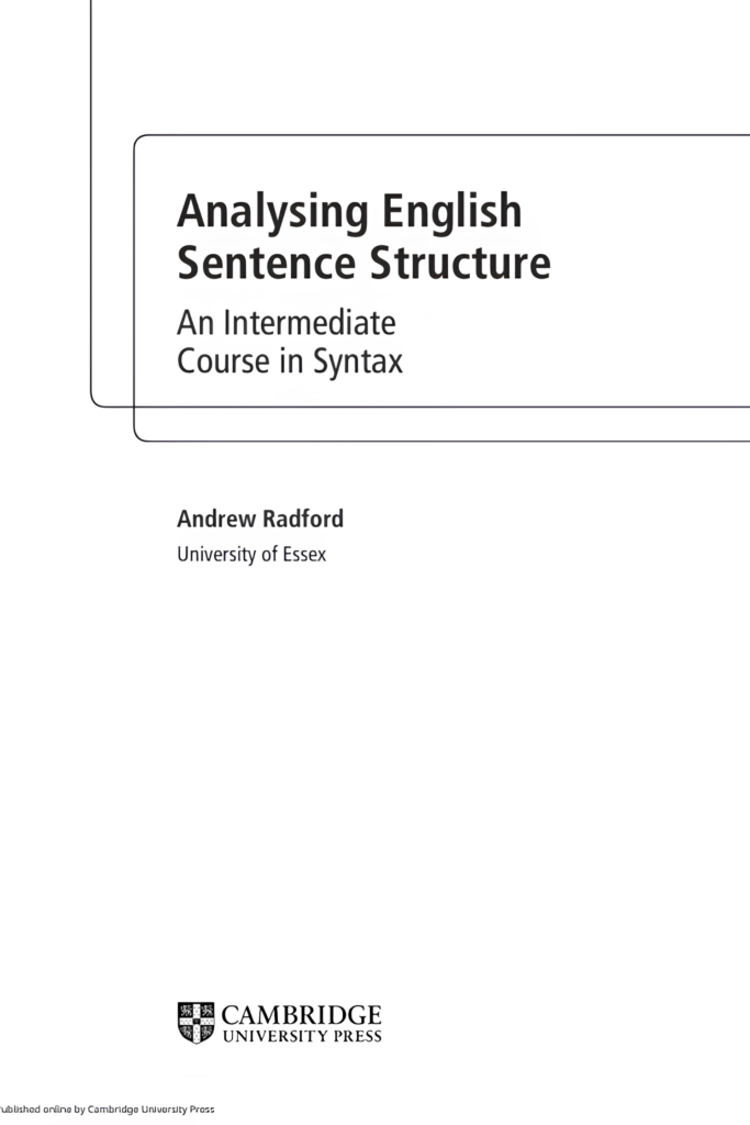 Analysing English Sentence Structure