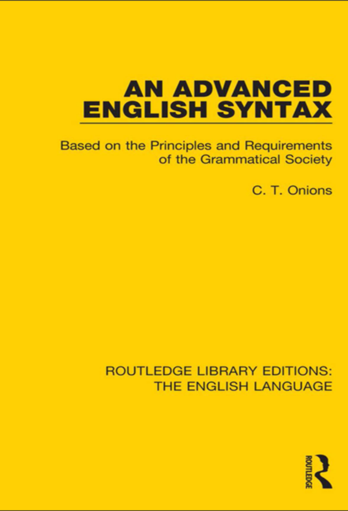 An Advanced English Syntax