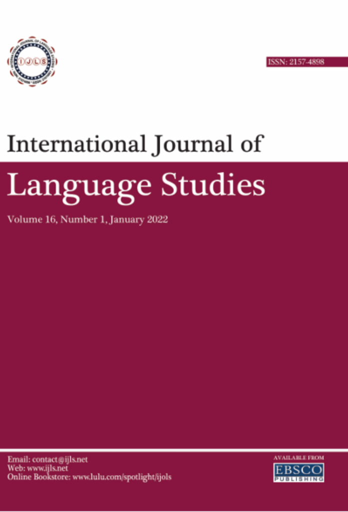International Journal of Language Studies – Volume 16, Number 1