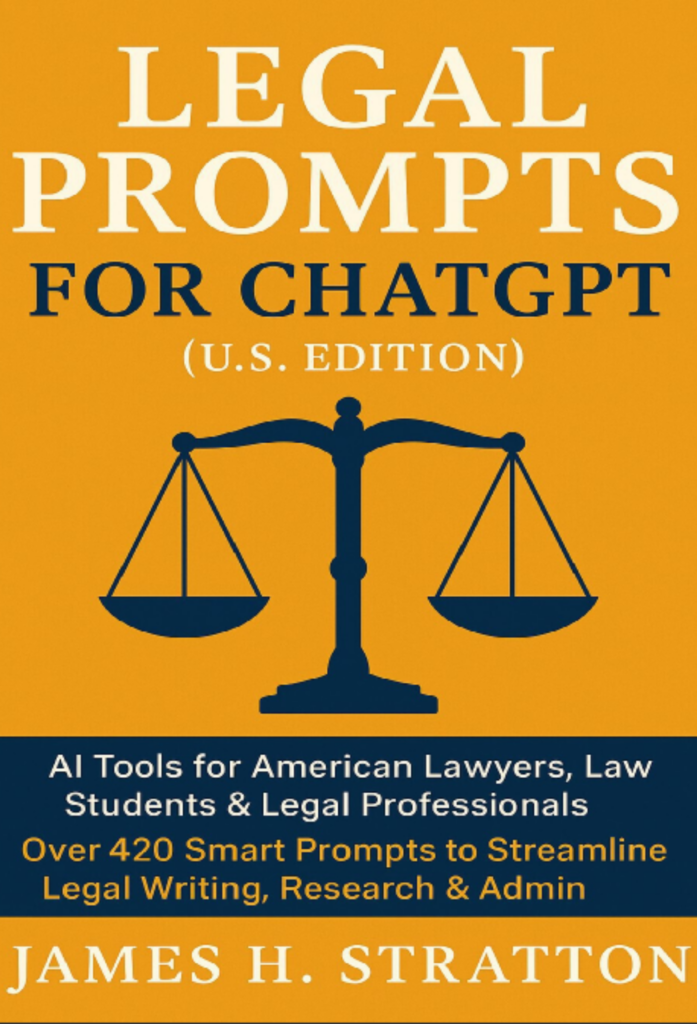 Legal Prompts for ChatGPT (U.S. Edition): AI Tools for American Lawyers, Law Students & Legal Professionals Over 420 Smart Prompts to Streamline Legal Writing, Research & Admin