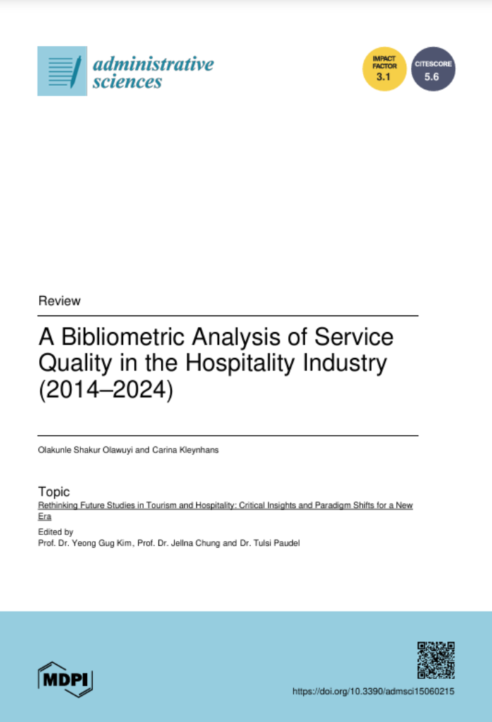A Bibliometric Analysis of Service Quality in the Hospitality Industry
