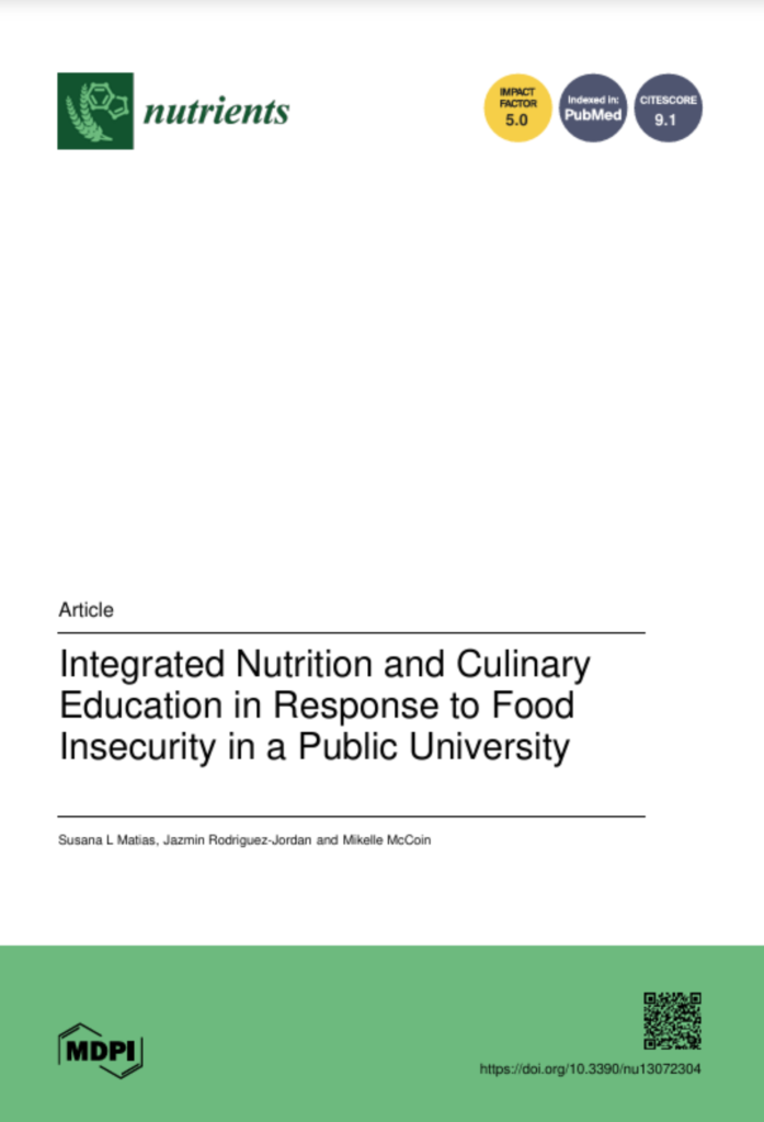 Integrated Nutrition and Culinary Education in Response to COVID-19